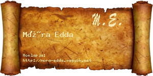 Móra Edda névjegykártya